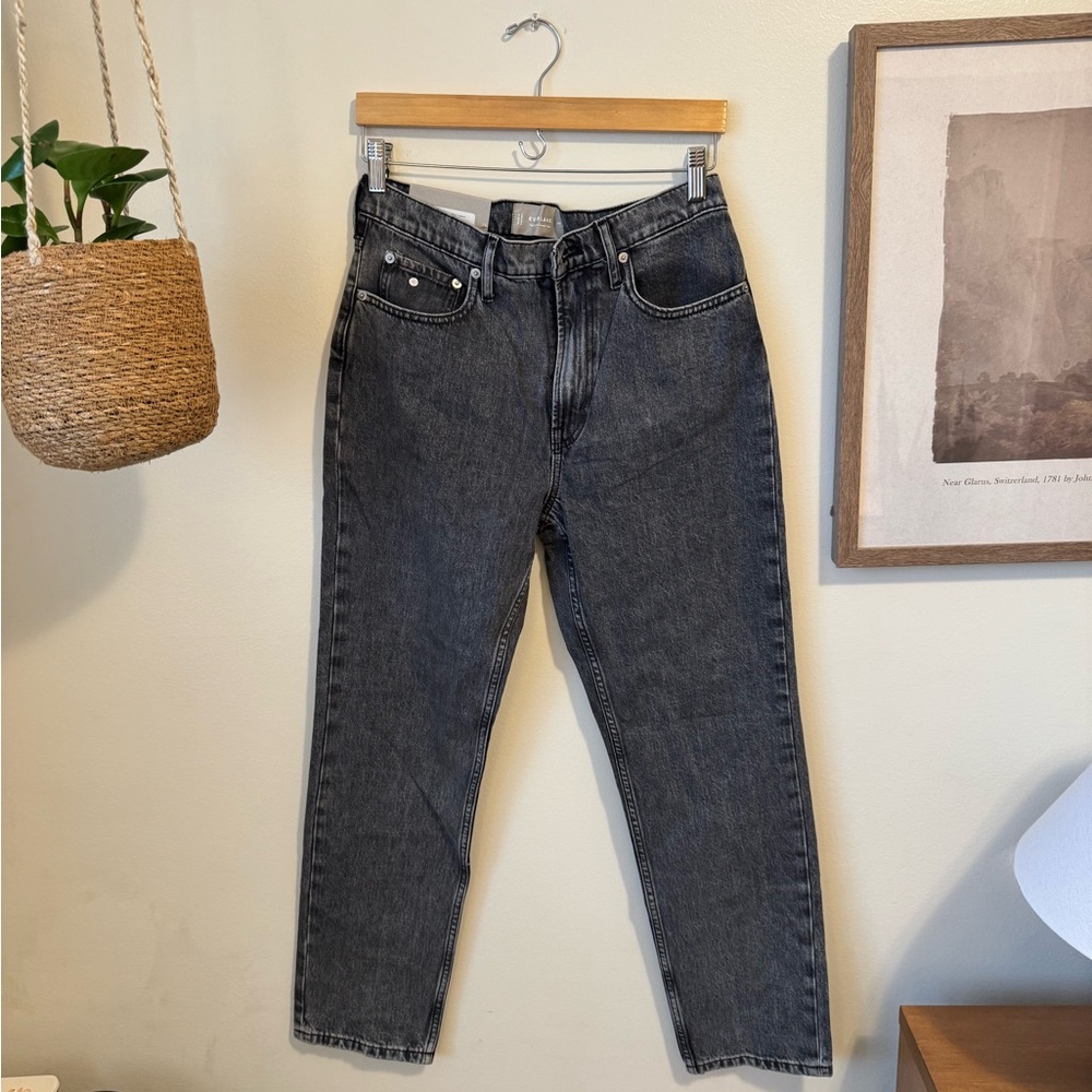 NWT Everlane The Original Cheeky Jean 28.5'', Washed Charcoal, Sz 28R